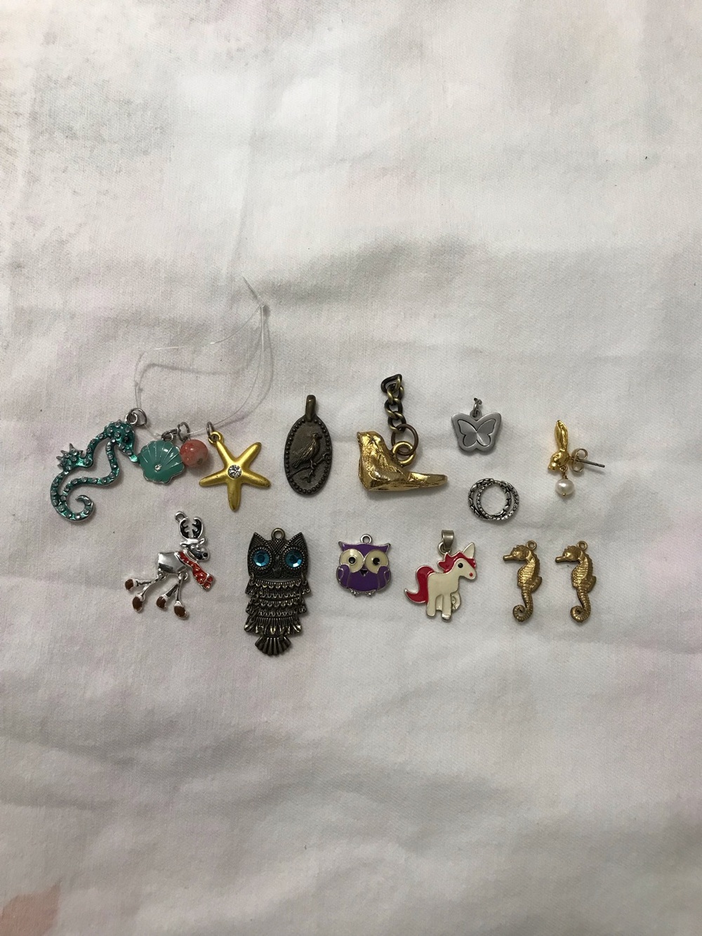 Animal Owl Bird Butterfly Charm Pendant Jewelry Craft Lot